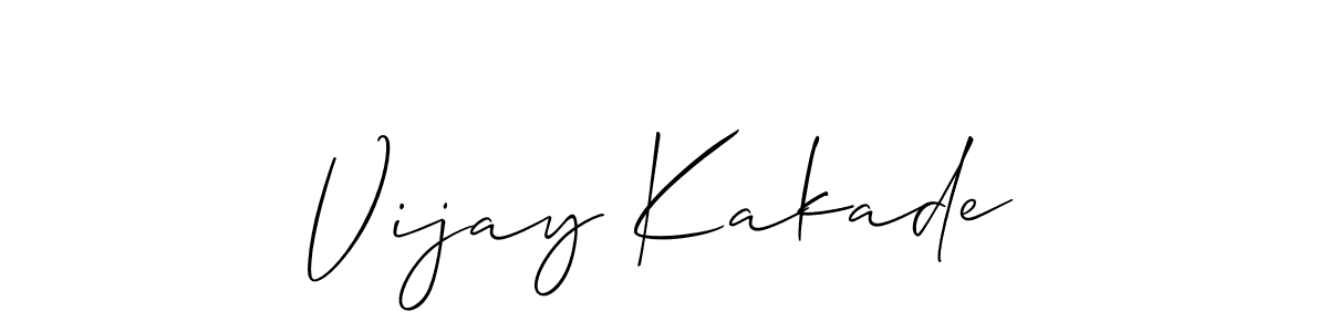 Create a beautiful signature design for name Vijay Kakade. With this signature (Allison_Script) fonts, you can make a handwritten signature for free. Vijay Kakade signature style 2 images and pictures png