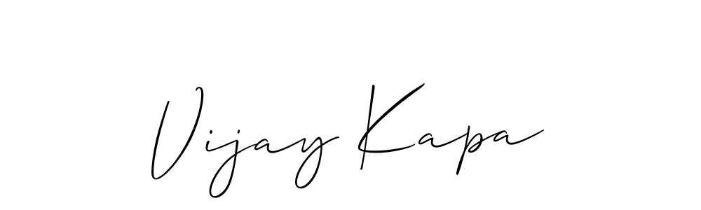 Make a beautiful signature design for name Vijay Kapa. With this signature (Allison_Script) style, you can create a handwritten signature for free. Vijay Kapa signature style 2 images and pictures png