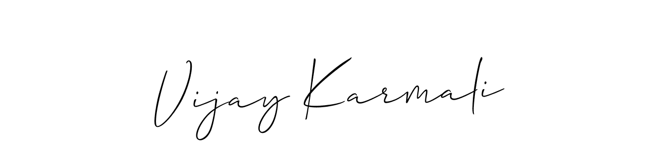 Use a signature maker to create a handwritten signature online. With this signature software, you can design (Allison_Script) your own signature for name Vijay Karmali. Vijay Karmali signature style 2 images and pictures png