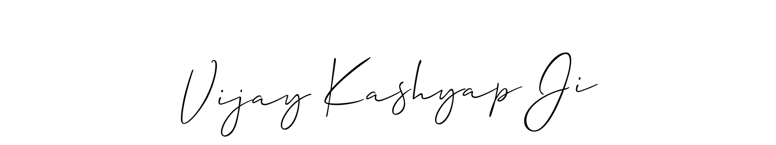 Design your own signature with our free online signature maker. With this signature software, you can create a handwritten (Allison_Script) signature for name Vijay Kashyap Ji. Vijay Kashyap Ji signature style 2 images and pictures png