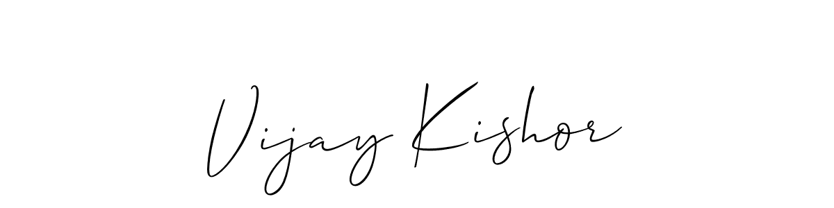 Create a beautiful signature design for name Vijay Kishor. With this signature (Allison_Script) fonts, you can make a handwritten signature for free. Vijay Kishor signature style 2 images and pictures png