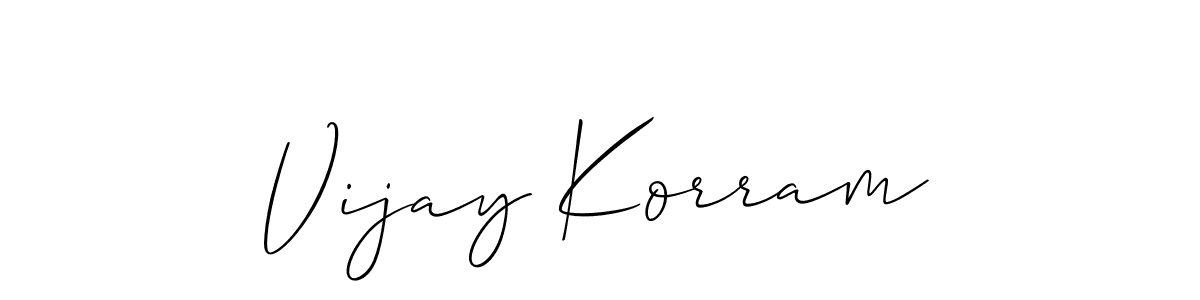 The best way (Allison_Script) to make a short signature is to pick only two or three words in your name. The name Vijay Korram include a total of six letters. For converting this name. Vijay Korram signature style 2 images and pictures png