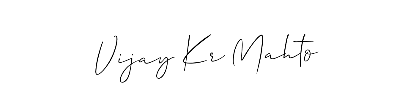 Create a beautiful signature design for name Vijay Kr Mahto. With this signature (Allison_Script) fonts, you can make a handwritten signature for free. Vijay Kr Mahto signature style 2 images and pictures png