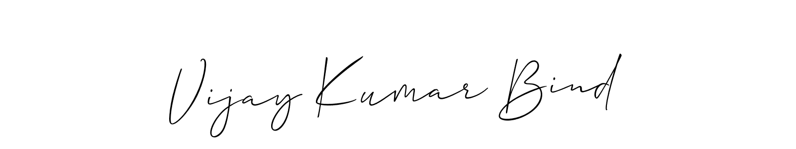 Create a beautiful signature design for name Vijay Kumar Bind. With this signature (Allison_Script) fonts, you can make a handwritten signature for free. Vijay Kumar Bind signature style 2 images and pictures png