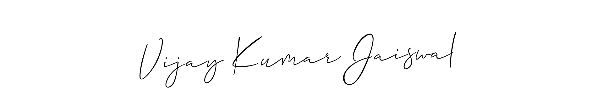 Design your own signature with our free online signature maker. With this signature software, you can create a handwritten (Allison_Script) signature for name Vijay Kumar Jaiswal. Vijay Kumar Jaiswal signature style 2 images and pictures png