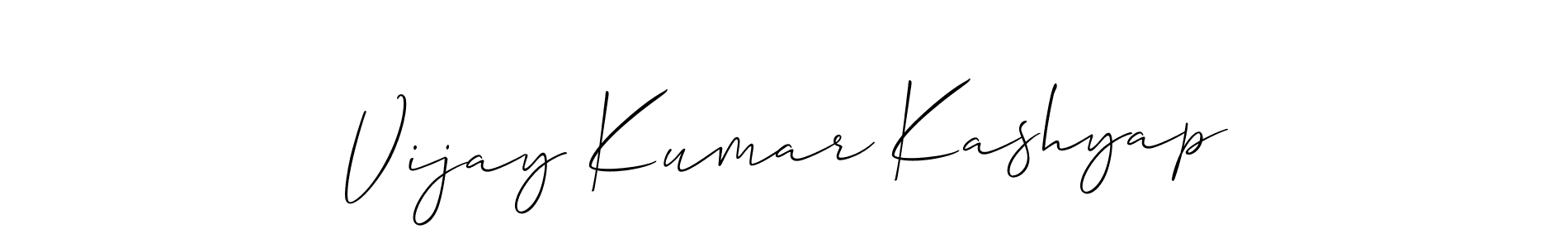 if you are searching for the best signature style for your name Vijay Kumar Kashyap. so please give up your signature search. here we have designed multiple signature styles  using Allison_Script. Vijay Kumar Kashyap signature style 2 images and pictures png