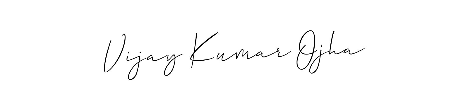 How to make Vijay Kumar Ojha name signature. Use Allison_Script style for creating short signs online. This is the latest handwritten sign. Vijay Kumar Ojha signature style 2 images and pictures png