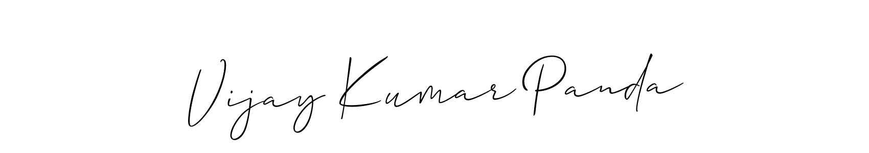 if you are searching for the best signature style for your name Vijay Kumar Panda. so please give up your signature search. here we have designed multiple signature styles  using Allison_Script. Vijay Kumar Panda signature style 2 images and pictures png