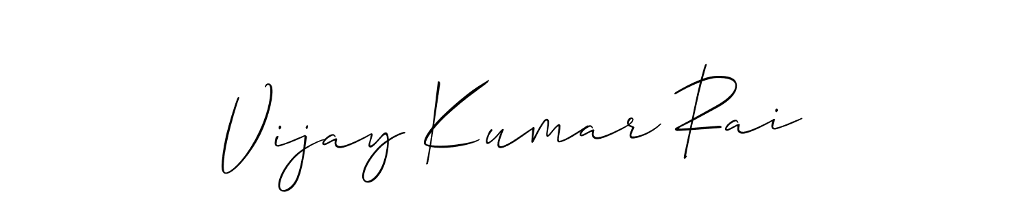 This is the best signature style for the Vijay Kumar Rai name. Also you like these signature font (Allison_Script). Mix name signature. Vijay Kumar Rai signature style 2 images and pictures png