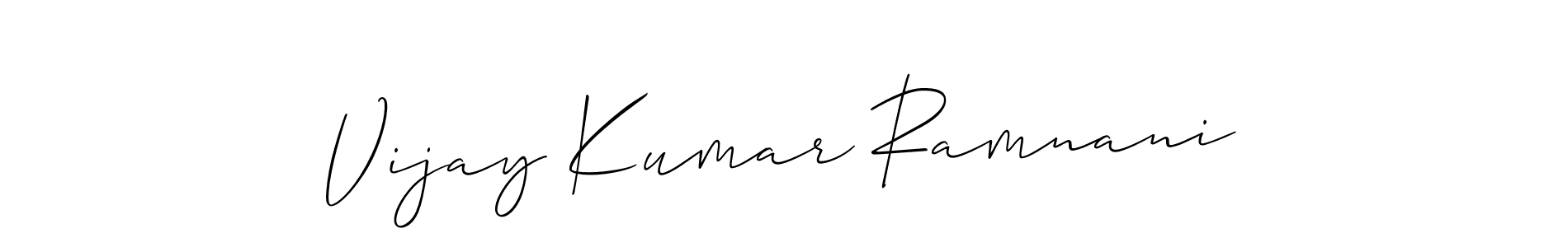 Also we have Vijay Kumar Ramnani name is the best signature style. Create professional handwritten signature collection using Allison_Script autograph style. Vijay Kumar Ramnani signature style 2 images and pictures png