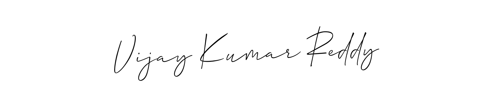 Make a beautiful signature design for name Vijay Kumar Reddy. With this signature (Allison_Script) style, you can create a handwritten signature for free. Vijay Kumar Reddy signature style 2 images and pictures png