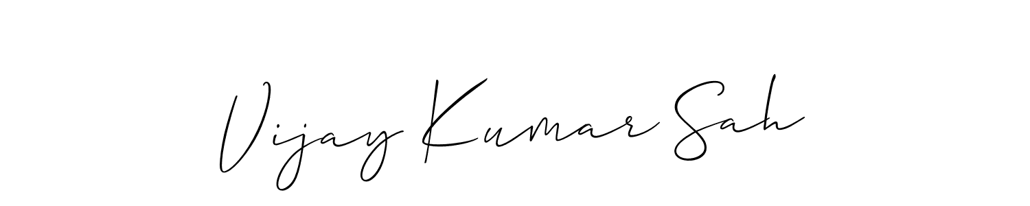 Create a beautiful signature design for name Vijay Kumar Sah. With this signature (Allison_Script) fonts, you can make a handwritten signature for free. Vijay Kumar Sah signature style 2 images and pictures png
