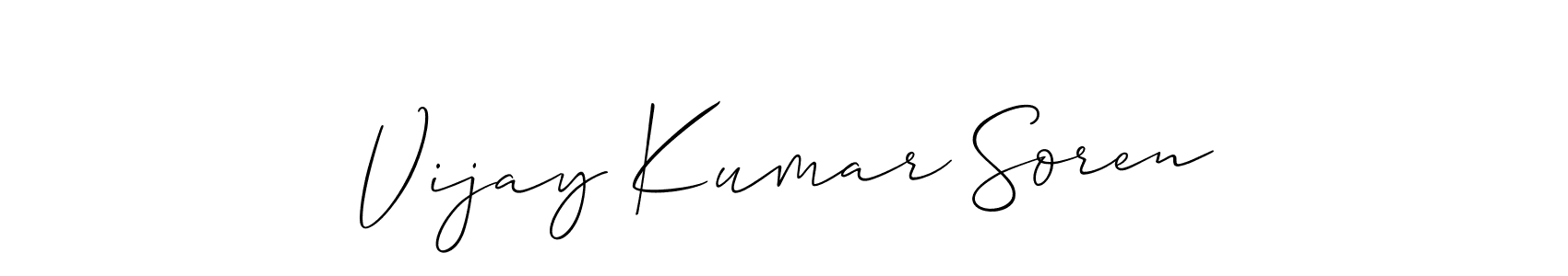 Create a beautiful signature design for name Vijay Kumar Soren. With this signature (Allison_Script) fonts, you can make a handwritten signature for free. Vijay Kumar Soren signature style 2 images and pictures png
