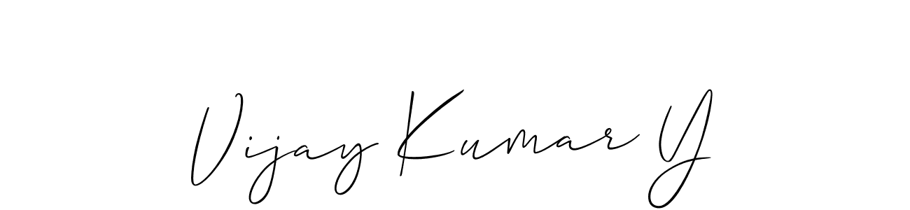 How to Draw Vijay Kumar Y signature style? Allison_Script is a latest design signature styles for name Vijay Kumar Y. Vijay Kumar Y signature style 2 images and pictures png