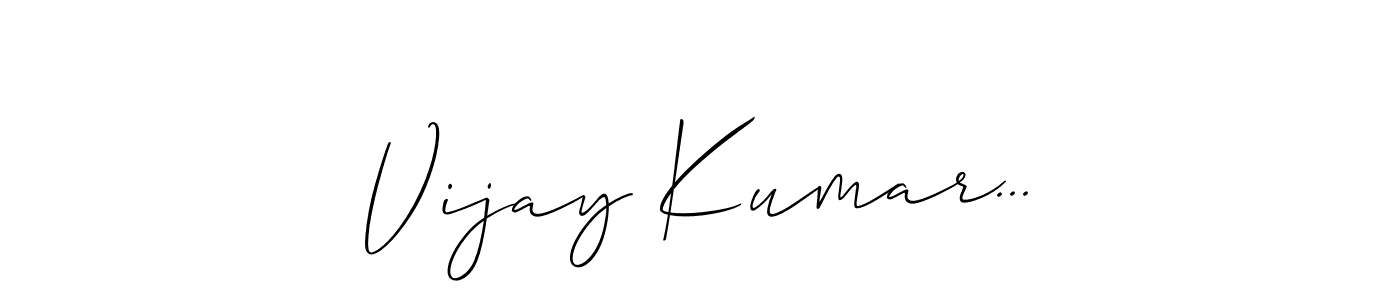 Also we have Vijay Kumar... name is the best signature style. Create professional handwritten signature collection using Allison_Script autograph style. Vijay Kumar... signature style 2 images and pictures png