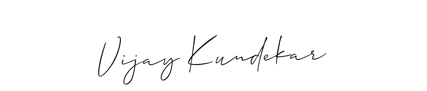 You should practise on your own different ways (Allison_Script) to write your name (Vijay Kundekar) in signature. don't let someone else do it for you. Vijay Kundekar signature style 2 images and pictures png