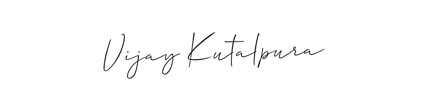 Design your own signature with our free online signature maker. With this signature software, you can create a handwritten (Allison_Script) signature for name Vijay Kutalpura. Vijay Kutalpura signature style 2 images and pictures png