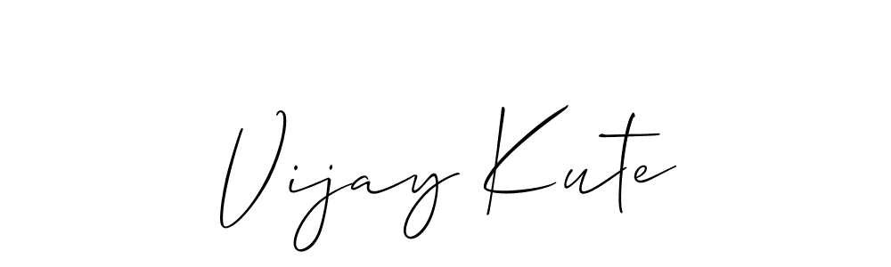 Design your own signature with our free online signature maker. With this signature software, you can create a handwritten (Allison_Script) signature for name Vijay Kute. Vijay Kute signature style 2 images and pictures png