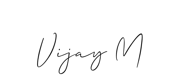 Design your own signature with our free online signature maker. With this signature software, you can create a handwritten (Allison_Script) signature for name Vijay M. Vijay M signature style 2 images and pictures png