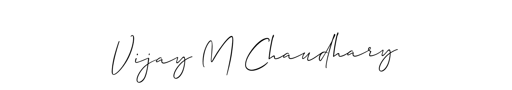 This is the best signature style for the Vijay M Chaudhary name. Also you like these signature font (Allison_Script). Mix name signature. Vijay M Chaudhary signature style 2 images and pictures png