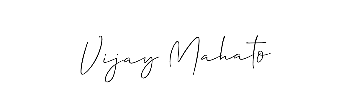Use a signature maker to create a handwritten signature online. With this signature software, you can design (Allison_Script) your own signature for name Vijay Mahato. Vijay Mahato signature style 2 images and pictures png