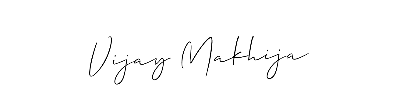 Use a signature maker to create a handwritten signature online. With this signature software, you can design (Allison_Script) your own signature for name Vijay Makhija. Vijay Makhija signature style 2 images and pictures png