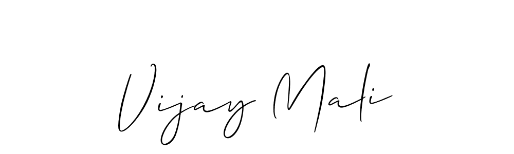 if you are searching for the best signature style for your name Vijay Mali. so please give up your signature search. here we have designed multiple signature styles  using Allison_Script. Vijay Mali signature style 2 images and pictures png