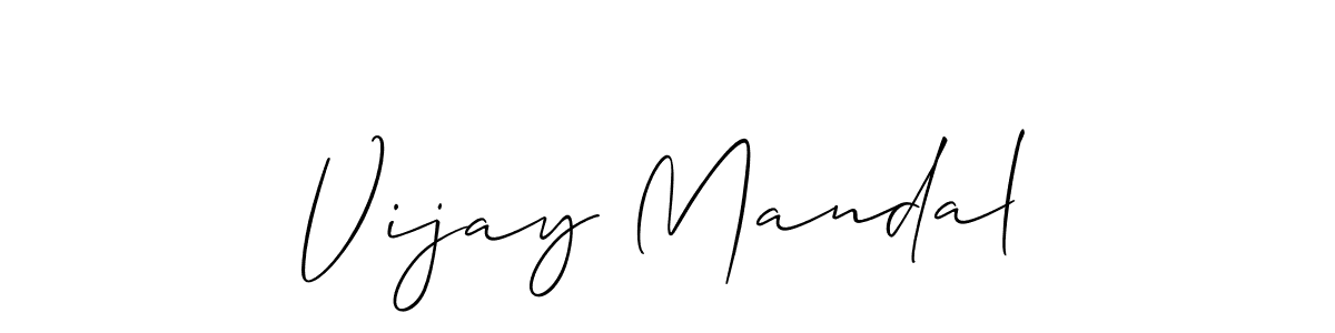 The best way (Allison_Script) to make a short signature is to pick only two or three words in your name. The name Vijay Mandal include a total of six letters. For converting this name. Vijay Mandal signature style 2 images and pictures png