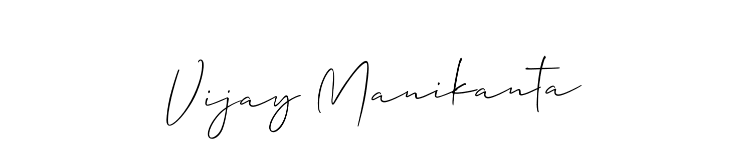 Design your own signature with our free online signature maker. With this signature software, you can create a handwritten (Allison_Script) signature for name Vijay Manikanta. Vijay Manikanta signature style 2 images and pictures png