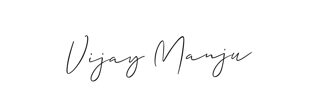 Also You can easily find your signature by using the search form. We will create Vijay Manju name handwritten signature images for you free of cost using Allison_Script sign style. Vijay Manju signature style 2 images and pictures png