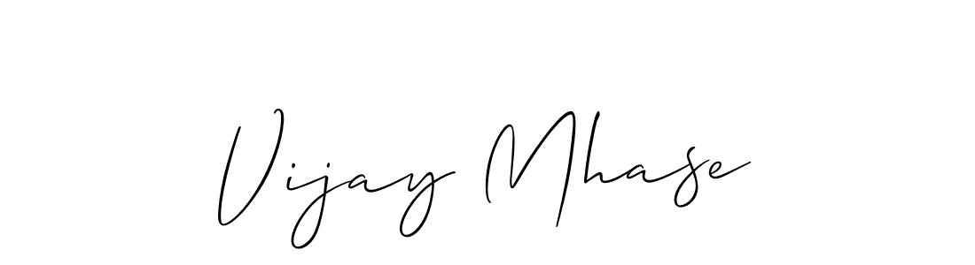 You should practise on your own different ways (Allison_Script) to write your name (Vijay Mhase) in signature. don't let someone else do it for you. Vijay Mhase signature style 2 images and pictures png