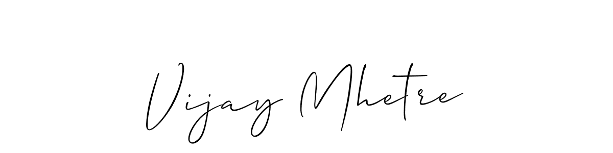 You should practise on your own different ways (Allison_Script) to write your name (Vijay Mhetre) in signature. don't let someone else do it for you. Vijay Mhetre signature style 2 images and pictures png