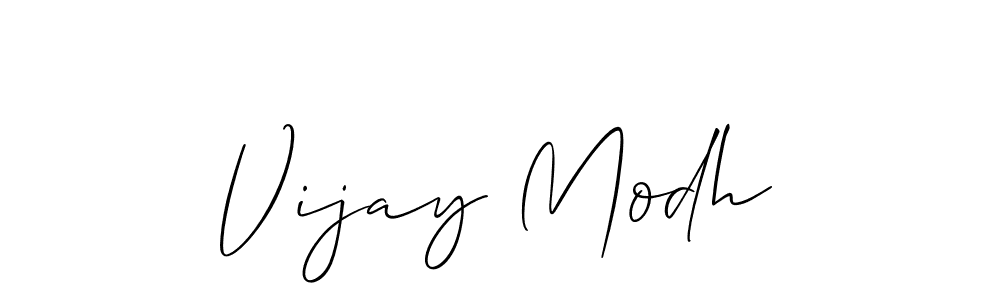 Use a signature maker to create a handwritten signature online. With this signature software, you can design (Allison_Script) your own signature for name Vijay Modh. Vijay Modh signature style 2 images and pictures png