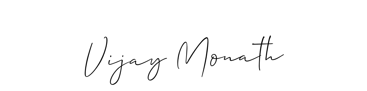 Use a signature maker to create a handwritten signature online. With this signature software, you can design (Allison_Script) your own signature for name Vijay Monath. Vijay Monath signature style 2 images and pictures png