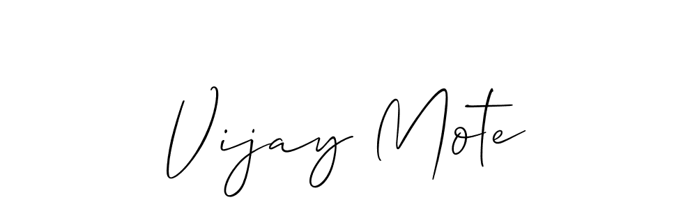 Make a beautiful signature design for name Vijay Mote. With this signature (Allison_Script) style, you can create a handwritten signature for free. Vijay Mote signature style 2 images and pictures png