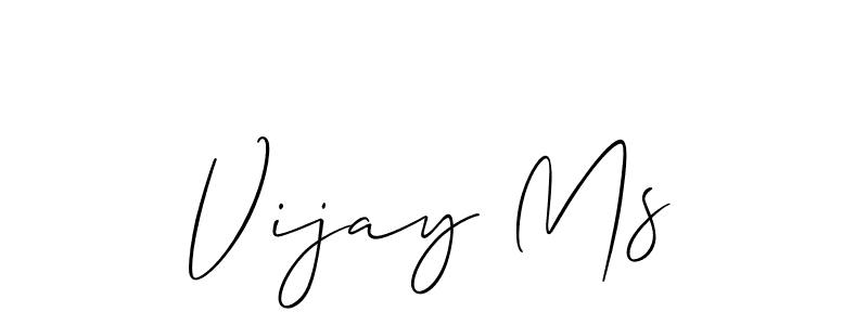 Make a beautiful signature design for name Vijay Ms. With this signature (Allison_Script) style, you can create a handwritten signature for free. Vijay Ms signature style 2 images and pictures png