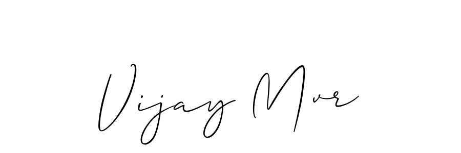 Make a beautiful signature design for name Vijay Mvr. With this signature (Allison_Script) style, you can create a handwritten signature for free. Vijay Mvr signature style 2 images and pictures png