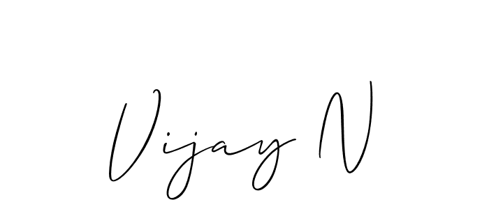 Also You can easily find your signature by using the search form. We will create Vijay N name handwritten signature images for you free of cost using Allison_Script sign style. Vijay N signature style 2 images and pictures png