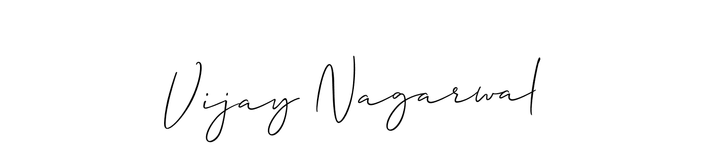The best way (Allison_Script) to make a short signature is to pick only two or three words in your name. The name Vijay Nagarwal include a total of six letters. For converting this name. Vijay Nagarwal signature style 2 images and pictures png