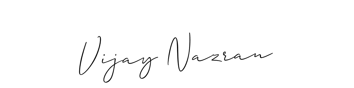 Design your own signature with our free online signature maker. With this signature software, you can create a handwritten (Allison_Script) signature for name Vijay Nazran. Vijay Nazran signature style 2 images and pictures png