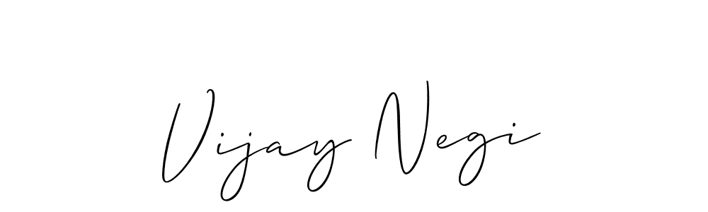 How to make Vijay Negi name signature. Use Allison_Script style for creating short signs online. This is the latest handwritten sign. Vijay Negi signature style 2 images and pictures png