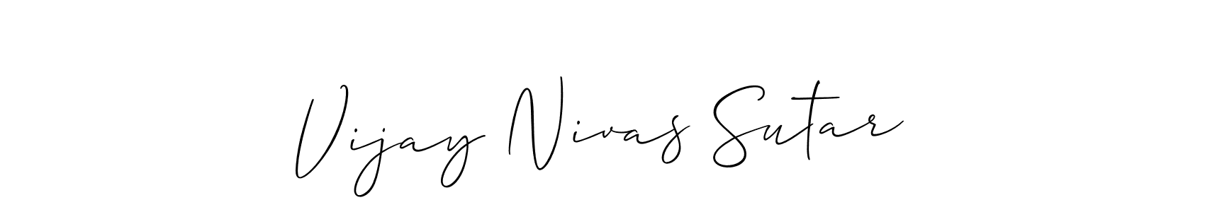 Use a signature maker to create a handwritten signature online. With this signature software, you can design (Allison_Script) your own signature for name Vijay Nivas Sutar. Vijay Nivas Sutar signature style 2 images and pictures png