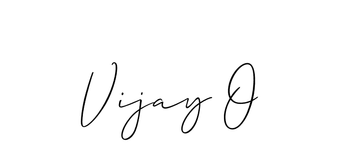 Create a beautiful signature design for name Vijay O. With this signature (Allison_Script) fonts, you can make a handwritten signature for free. Vijay O signature style 2 images and pictures png