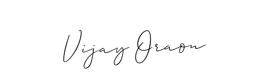 How to make Vijay Oraon name signature. Use Allison_Script style for creating short signs online. This is the latest handwritten sign. Vijay Oraon signature style 2 images and pictures png