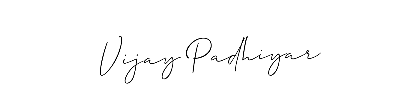 Similarly Allison_Script is the best handwritten signature design. Signature creator online .You can use it as an online autograph creator for name Vijay Padhiyar. Vijay Padhiyar signature style 2 images and pictures png