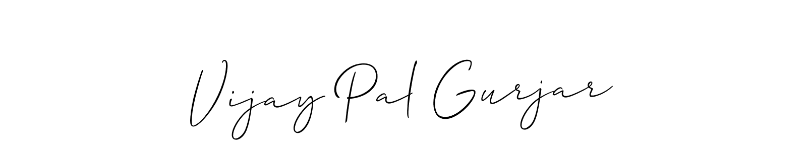 How to make Vijay Pal Gurjar signature? Allison_Script is a professional autograph style. Create handwritten signature for Vijay Pal Gurjar name. Vijay Pal Gurjar signature style 2 images and pictures png
