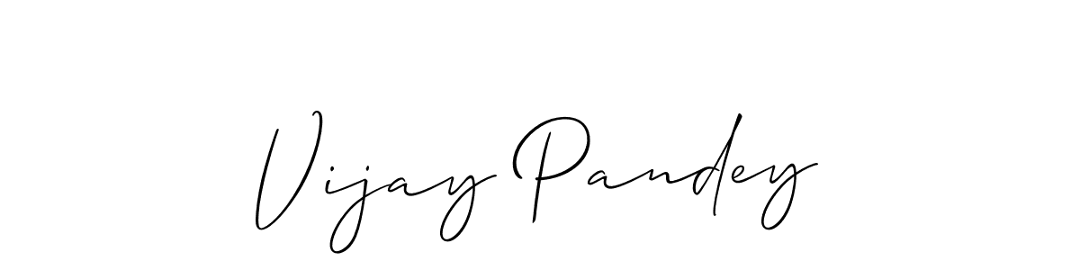 Vijay Pandey stylish signature style. Best Handwritten Sign (Allison_Script) for my name. Handwritten Signature Collection Ideas for my name Vijay Pandey. Vijay Pandey signature style 2 images and pictures png