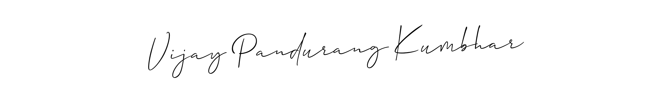 Design your own signature with our free online signature maker. With this signature software, you can create a handwritten (Allison_Script) signature for name Vijay Pandurang Kumbhar. Vijay Pandurang Kumbhar signature style 2 images and pictures png