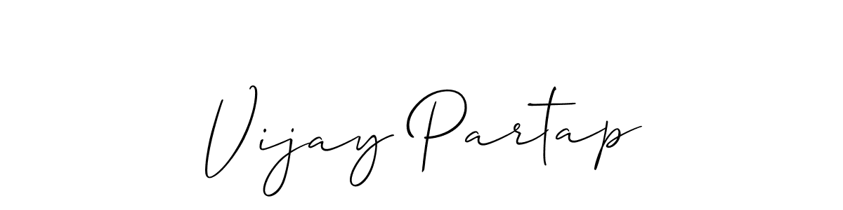 You should practise on your own different ways (Allison_Script) to write your name (Vijay Partap) in signature. don't let someone else do it for you. Vijay Partap signature style 2 images and pictures png