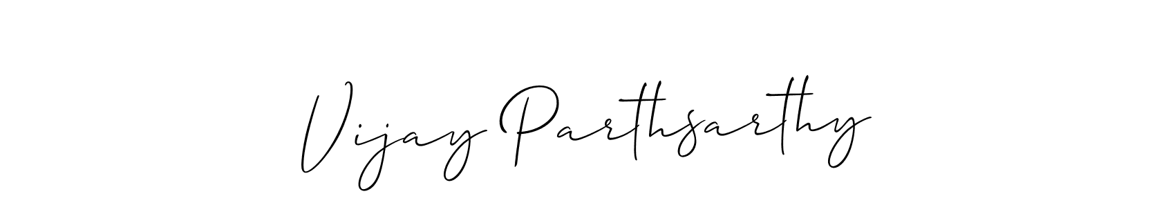 Make a beautiful signature design for name Vijay Parthsarthy. With this signature (Allison_Script) style, you can create a handwritten signature for free. Vijay Parthsarthy signature style 2 images and pictures png